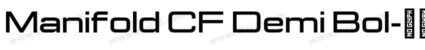 Manifold CF Demi Bol字体转换